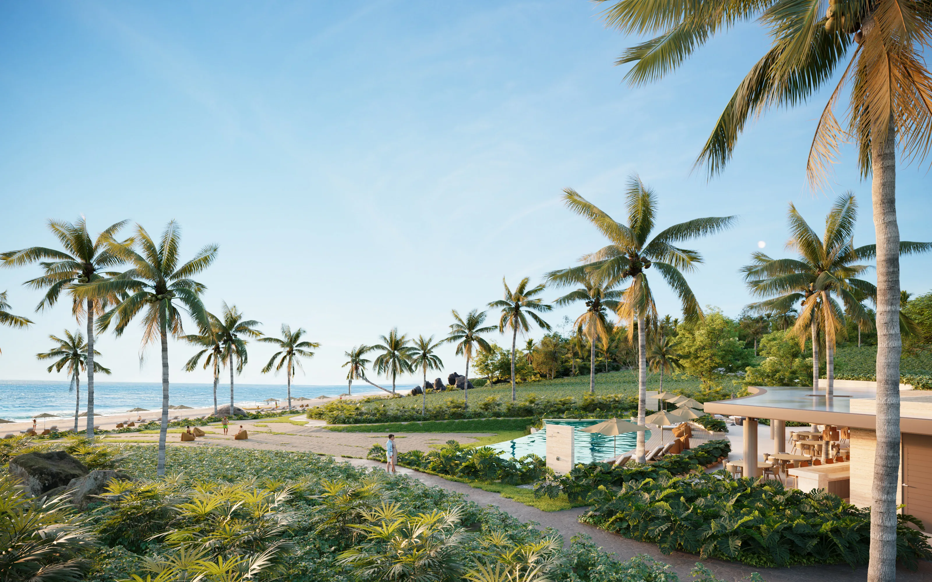 Beach club, terraza exterior