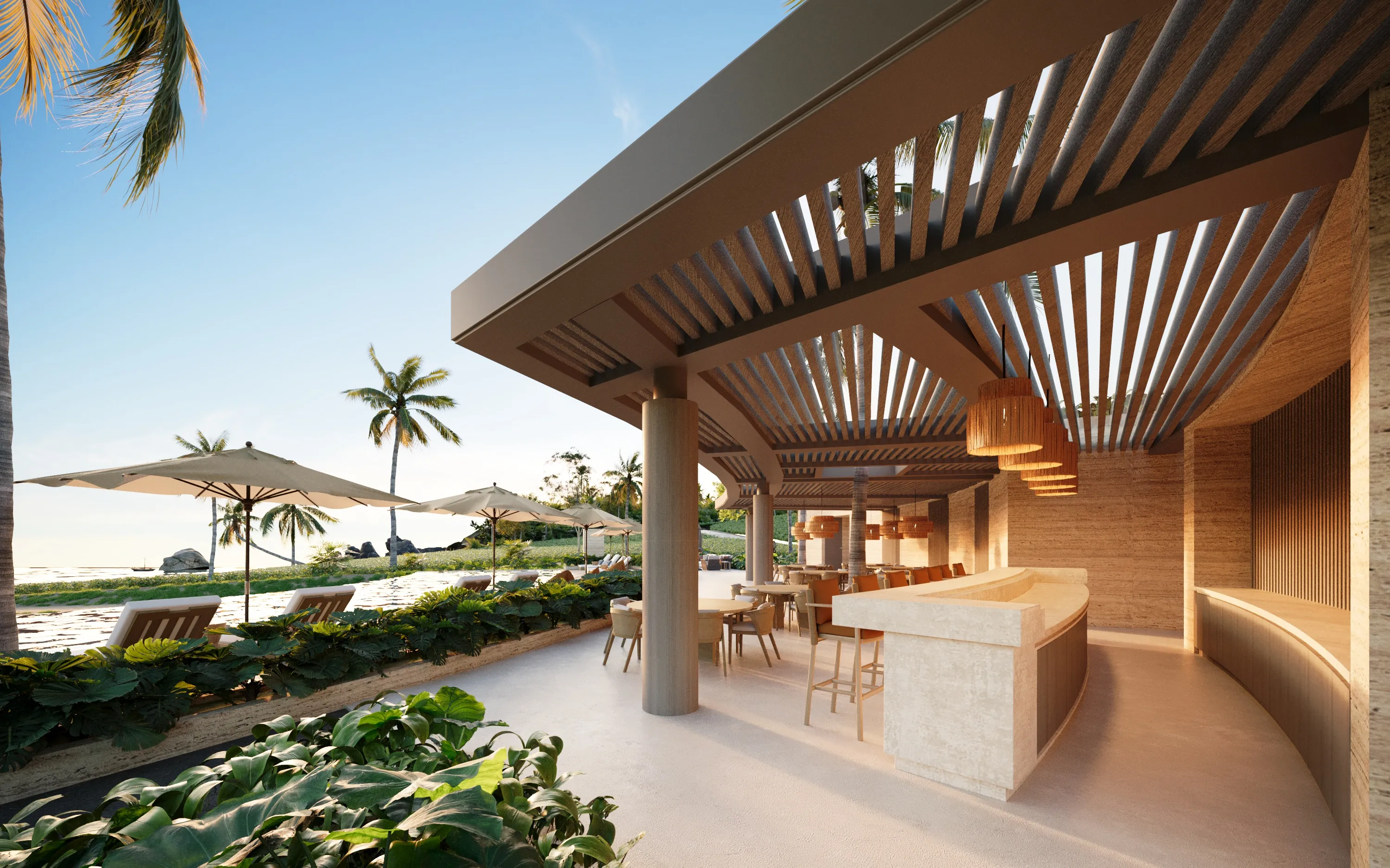 Beach club, salón interior